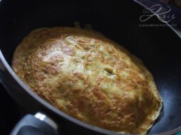 omelette farcie au curry vert