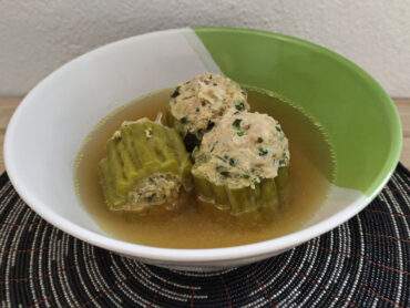 concombre amer farci en soupe, recette asiatique