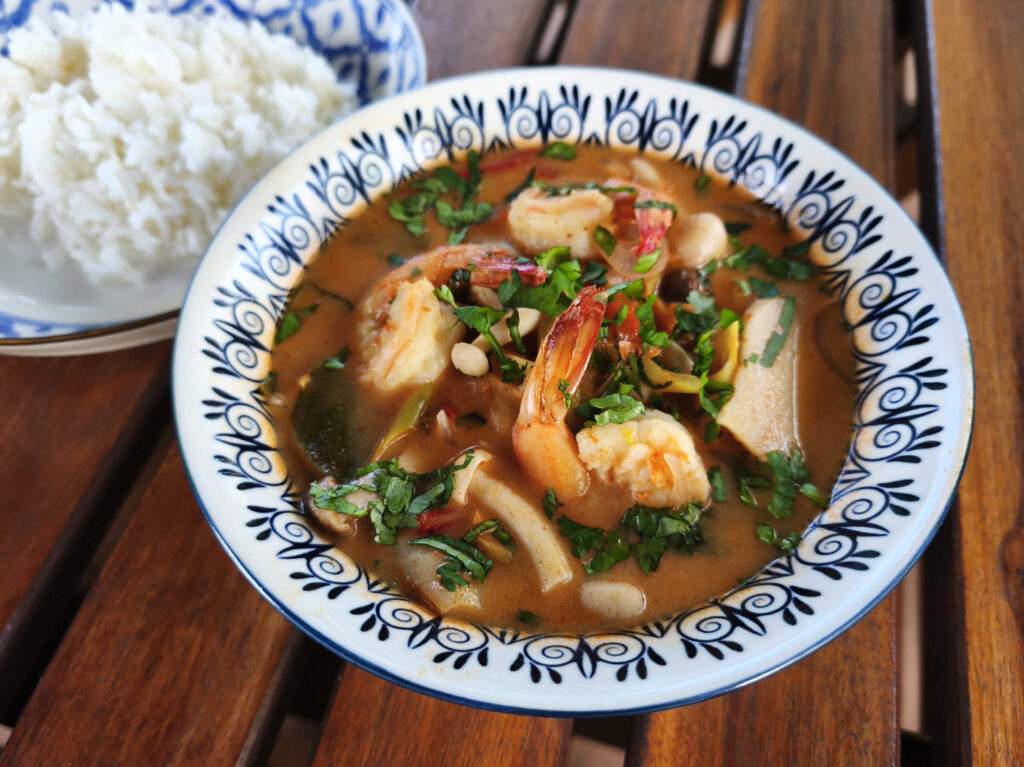 tom yam nam kon - soupe thaïe aux crevettes