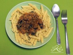 Penne sauce au curry rouge