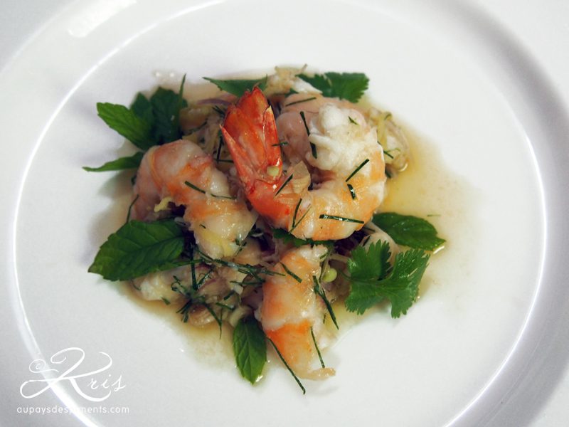 Salade thaïe de crevettes à l'orange et à la citronnelle