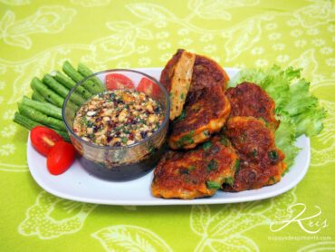 Croquettes de poisson au curry rouge