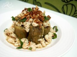 aubergines grillées au poulet