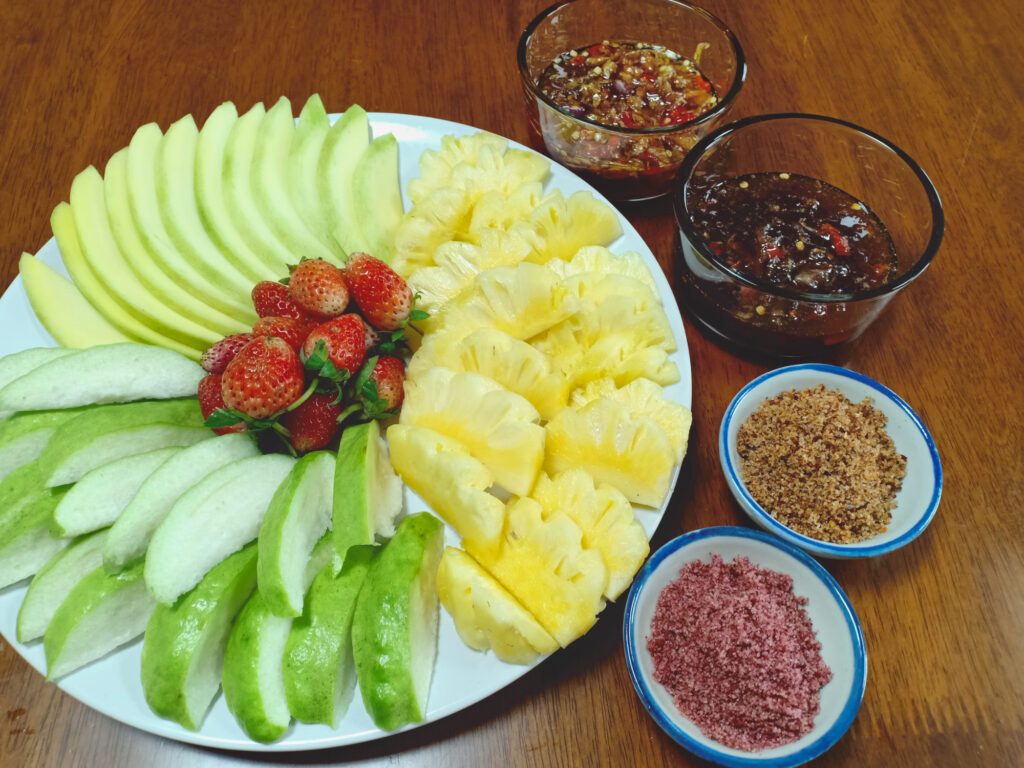 dips et sauces pour les fruits - recette thaïe